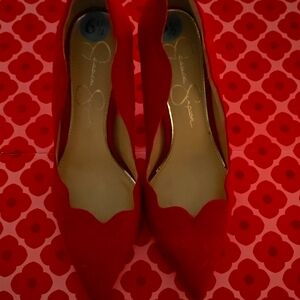 Red velvet 3inch heels